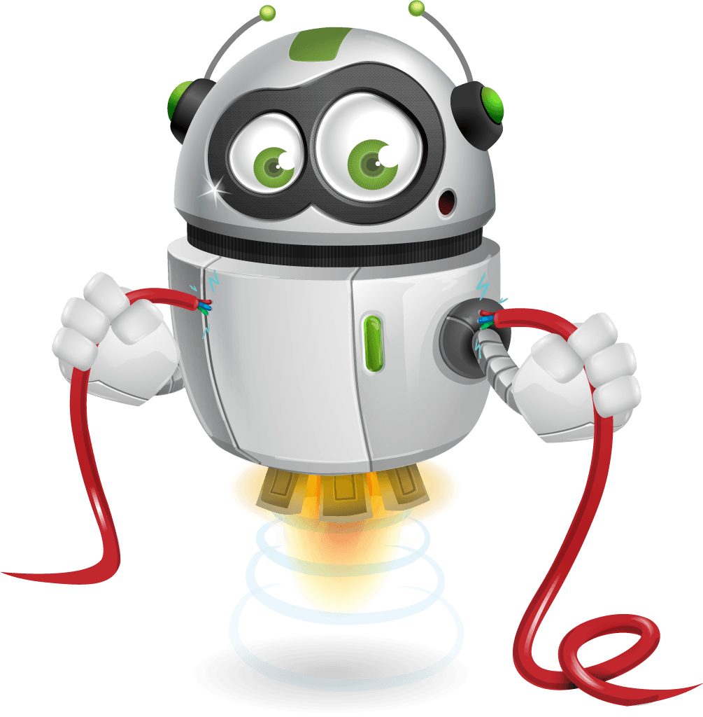 robot with cable